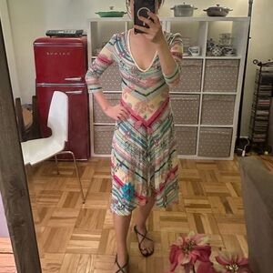 Diesel Multicolor Striped Midi Dress